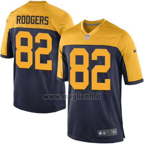 Maglia NFL Game Green Bay Packers Rodgers Blu Giallo